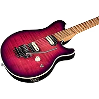 Ernie Ball Music Man Axis Electric Flame Top Electric Guitar Olallieberry
