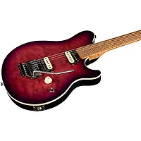 Ernie Ball Music Man Axis Quilt Top Electric Guitar Olallieberry