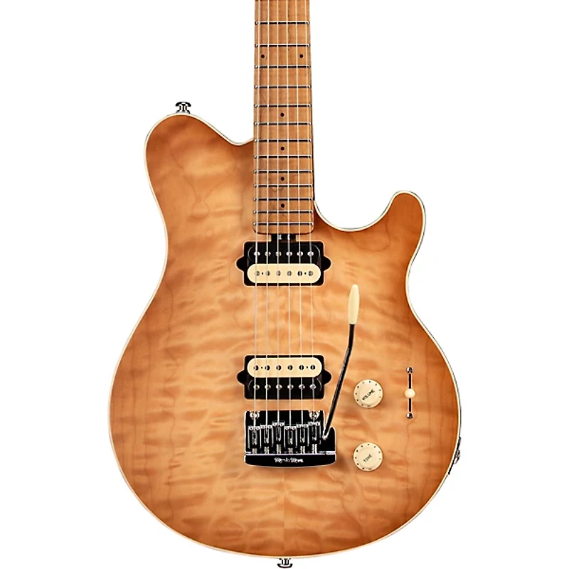 Ernie Ball Music Man Axis Super Sport Quilt Top (satin) Electric Guitar Honey Pot