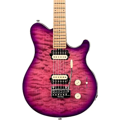Ernie Ball Music Man Axis Super Sport Quilt Top Electric Guitar Olallieberry