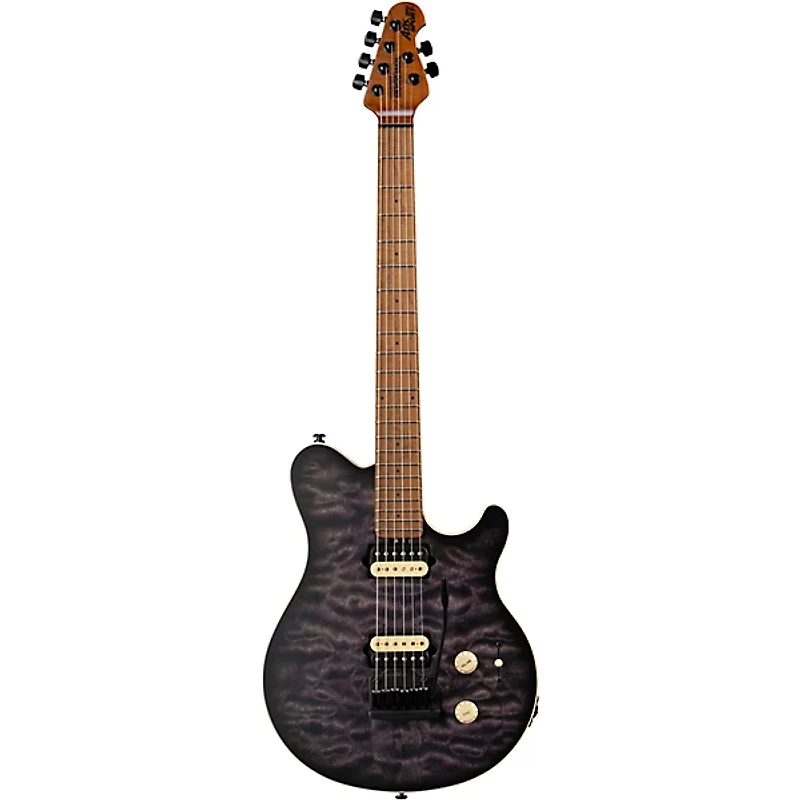 Ernie Ball Music Man Axis Super Sport Quilt Top (satin) Electric Guitar Charcoal Cloud
