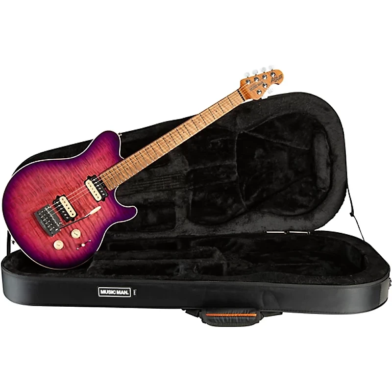 Ernie Ball Music Man Axis Super Sport Flame Top Electric Guitar Olallieberry
