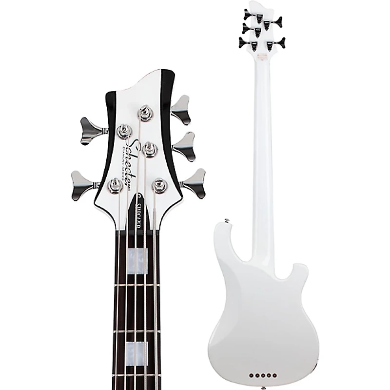 Schecter Guitar Research Stargazer-5 Left-Handed 5-String Electric Bass Guitar Gloss White