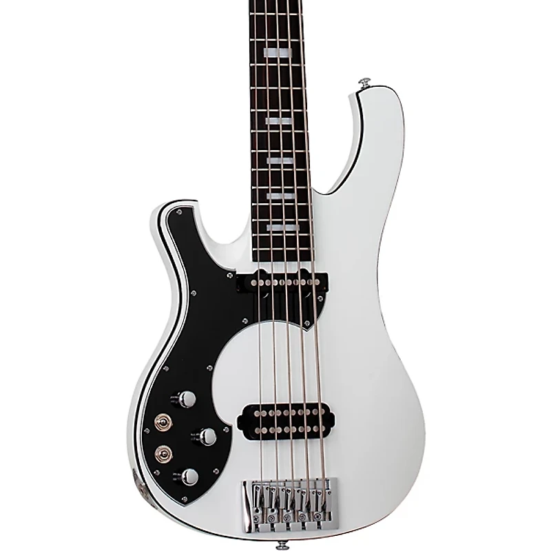 Schecter Guitar Research Stargazer-5 Left-Handed 5-String Electric Bass Guitar Gloss White