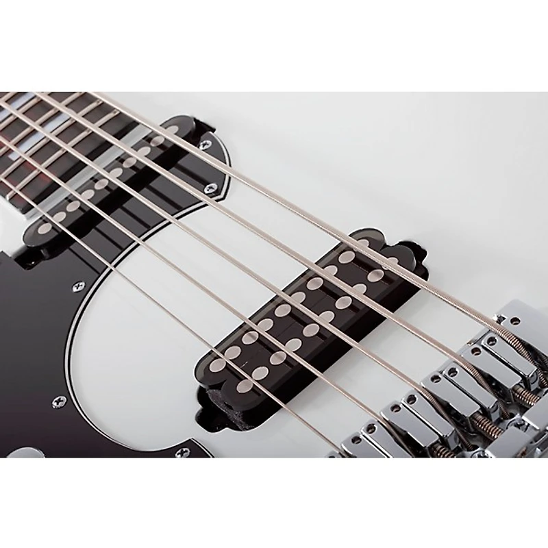Schecter Guitar Research Stargazer-5 Left-Handed 5-String Electric Bass Guitar Gloss White