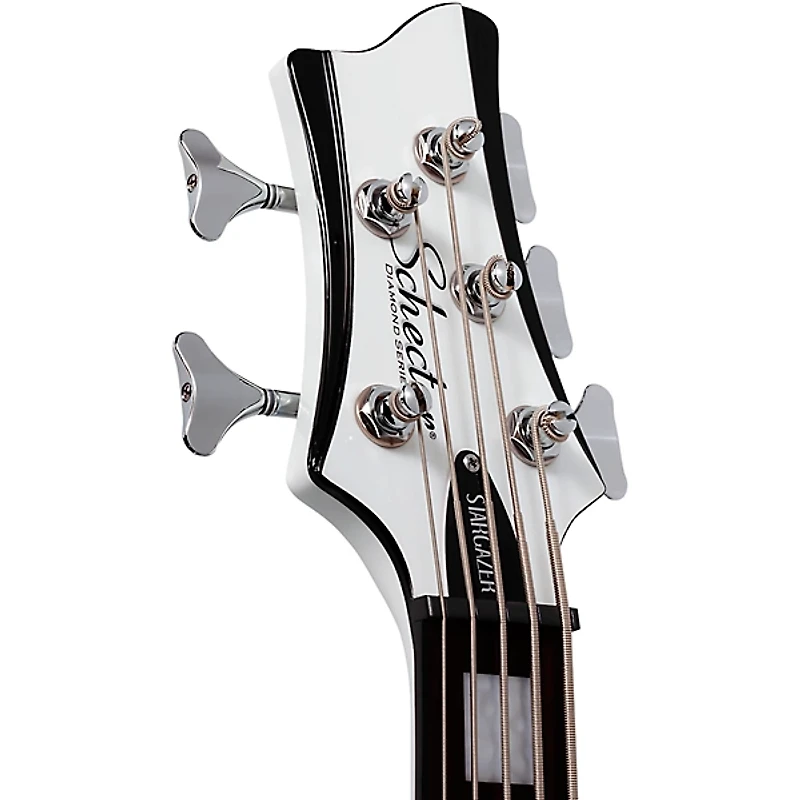 Schecter Guitar Research Stargazer-5 Left-Handed 5-String Electric Bass Guitar Gloss White