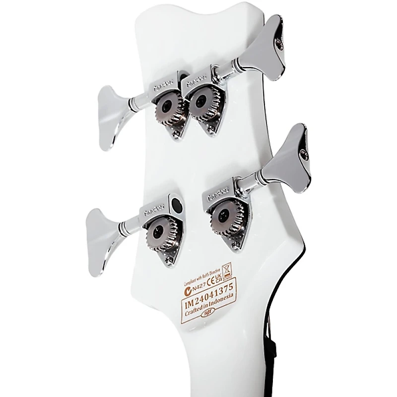 Schecter Guitar Research Stargazer-4 Left-Handed Electric Bass Guitar Gloss White