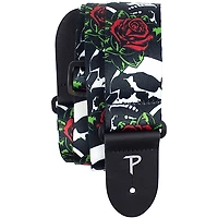 Perri's Skull & Roses Polyester Guitar Strap Black 2 in.
