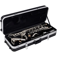 Backun Backun Alpha Low C Synthetic Bass Clarinet with Silver Plated Keys, 2-Piece Neck, Hardshell Case Silver Plated Keys Low C