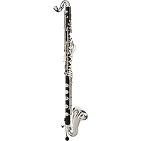 Backun Backun Q Series Low C Bass Clarinet in Grenadilla with Silver Plated Keys, 2-Piece Neck, Marcus Bonna Compact Case Silver Plated Keys Low C
