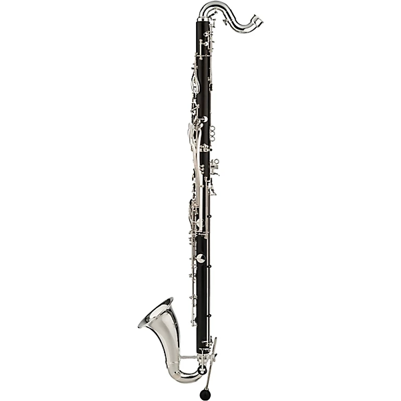 Backun Backun Q Series Low C Bass Clarinet in Grenadilla with Silver Plated Keys, 2-Piece Neck, Marcus Bonna Compact Case Silver Plated Keys Low C
