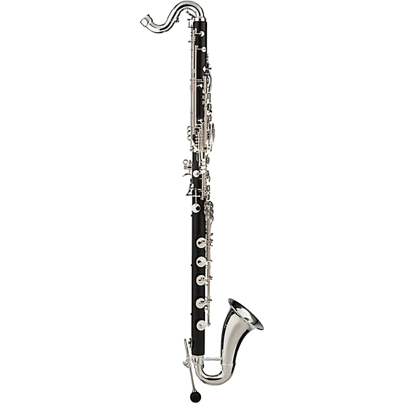 Backun Backun Q Series Low C Bass Clarinet in Grenadilla with Silver Plated Keys, 2-Piece Neck, Marcus Bonna Compact Case Silver Plated Keys Low C