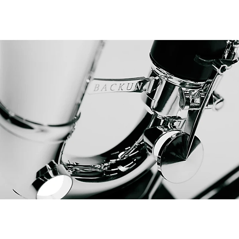 Backun Backun Q Series Low C Bass Clarinet in Grenadilla with Silver Plated Keys, 2-Piece Neck, Marcus Bonna Compact Case Silver Plated Keys Low C