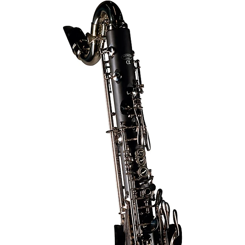 Backun Backun Alpha Low Eb Synthetic Bass Clarinet with Nickel Plated Keys with Lyre Holder, 2-Piece Neck, Compact Hardshell Case Nickel Plated Keys Low Eb