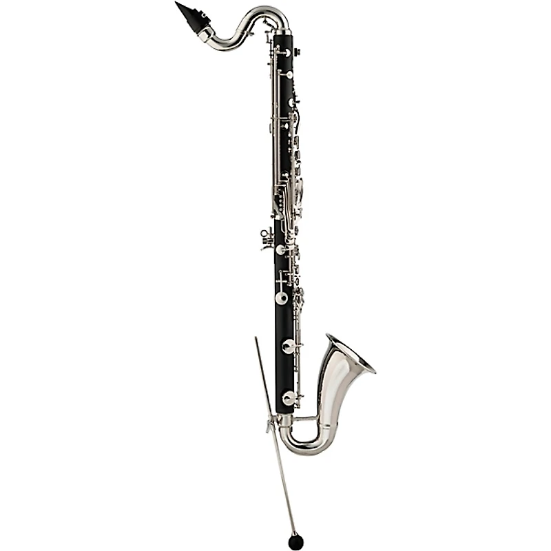 Backun Backun Alpha Low Eb Synthetic Bass Clarinet with Nickel Plated Keys with Lyre Holder, 2-Piece Neck, Compact Hardshell Case Nickel Plated Keys Low Eb