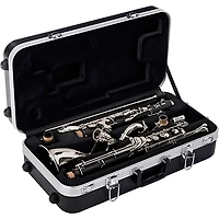 Backun Backun Alpha Low Eb Synthetic Bass Clarinet with Nickel Plated Keys with Lyre Holder, 2-Piece Neck, Compact Hardshell Case Nickel Plated Keys Low Eb