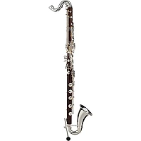 Backun Backun Q Series Low C Bass Clarinet in Cocobolo with Gold Plated Posts and Silver Plated Keys, 2-Piece Neck, Marcus Bonna Compact Case Silver Plated Keys Cocobolo Body
