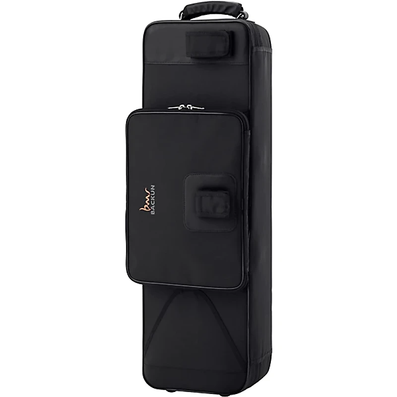 Backun Backun Q Series Low C Bass Clarinet in Cocobolo with Gold Plated Posts and Silver Plated Keys, 2-Piece Neck, Marcus Bonna Compact Case Silver Plated Keys Cocobolo Body