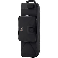 Backun Backun Q Series Low C Bass Clarinet in Cocobolo with Gold Plated Posts and Silver Plated Keys, 2-Piece Neck, Marcus Bonna Compact Case Silver Plated Keys Cocobolo Body