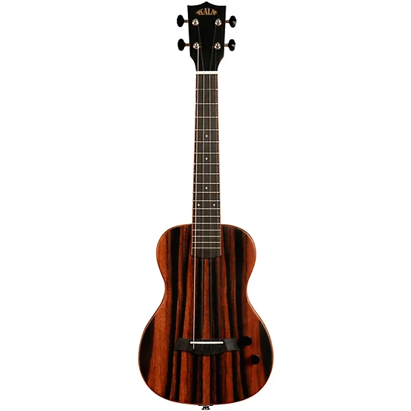 Kala Solid Body Striped Ebony Tenor Acoustic-Electric Ukulele Natural