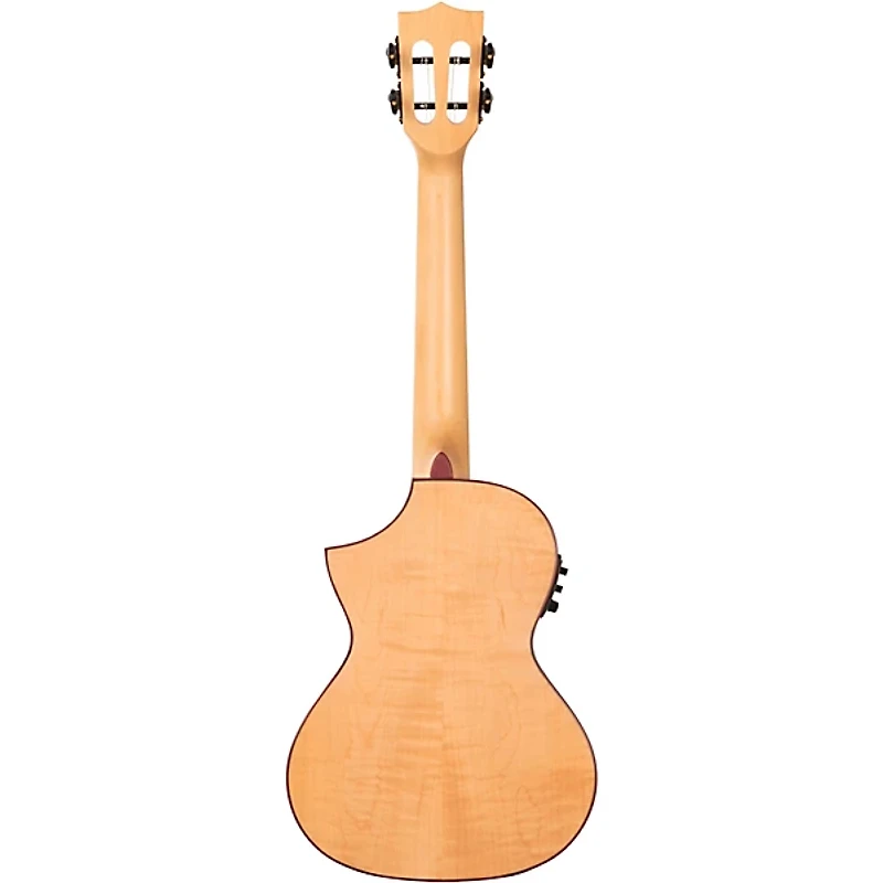 Kala Solid Flame Maple Series Tenor Acoustic-Electric Ukulele Natural