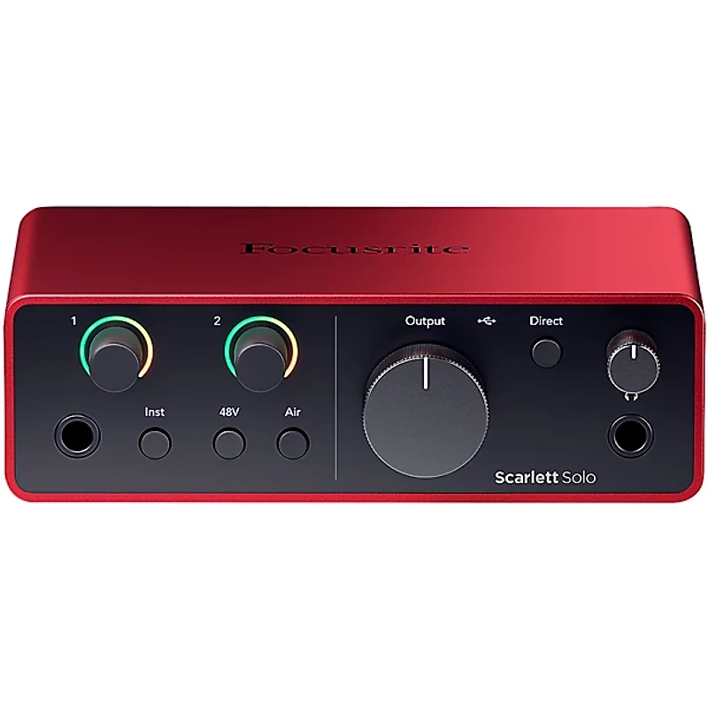 Focusrite Solo Gen4 with KRK ROKIT G5 Studio Monitor Pair & S10 Subwoofer (Stands & Cables Included)