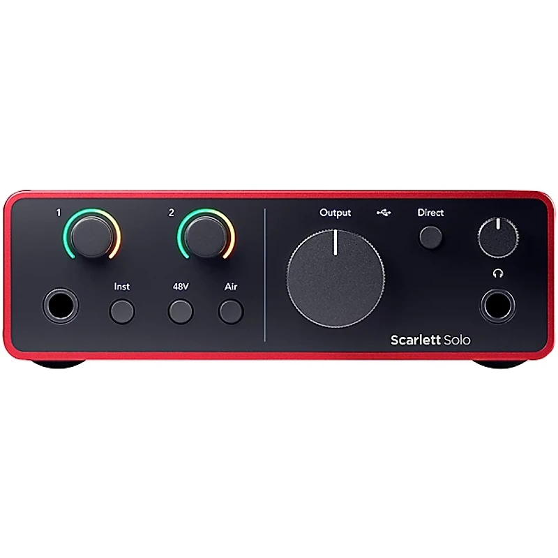 Focusrite Solo Gen4 with KRK ROKIT G5 Studio Monitor Pair & S10 Subwoofer (Stands & Cables Included)
