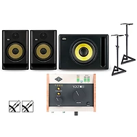 Universal Audio Volt 176 With KRK ROKIT G5 Studio Monitor Pair & S10 Subwoofer (Stands & Cables Included) -