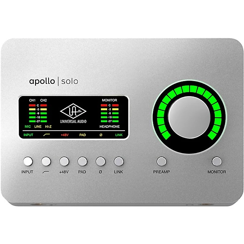 Universal Audio Apollo Solo Thunderbolt With KRK ROKIT G5 Studio Monitor Pair & S10 Subwoofer (Stands & Cables Included) -