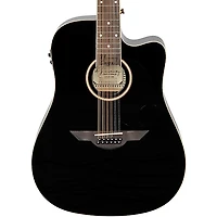 H. Jimenez LGD1 Spruce Top 12-String Acoustic-Electric Guitar Black