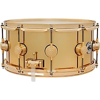DW Collector's Series Polished Brass Snare with Gold Hardware 14 x 6.5 in.