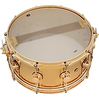 DW Collector's Series Polished Brass Snare with Gold Hardware 14 x 6.5 in.