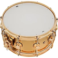 DW Collector's Series Polished Brass Snare with Gold Hardware 14 x 6.5 in.