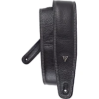 Perri's Padded Deluxe Leather Guitar Strap Black 2.5 in.