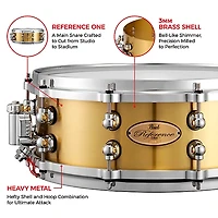 Pearl Reference One 3mm Brass Snare Drum
