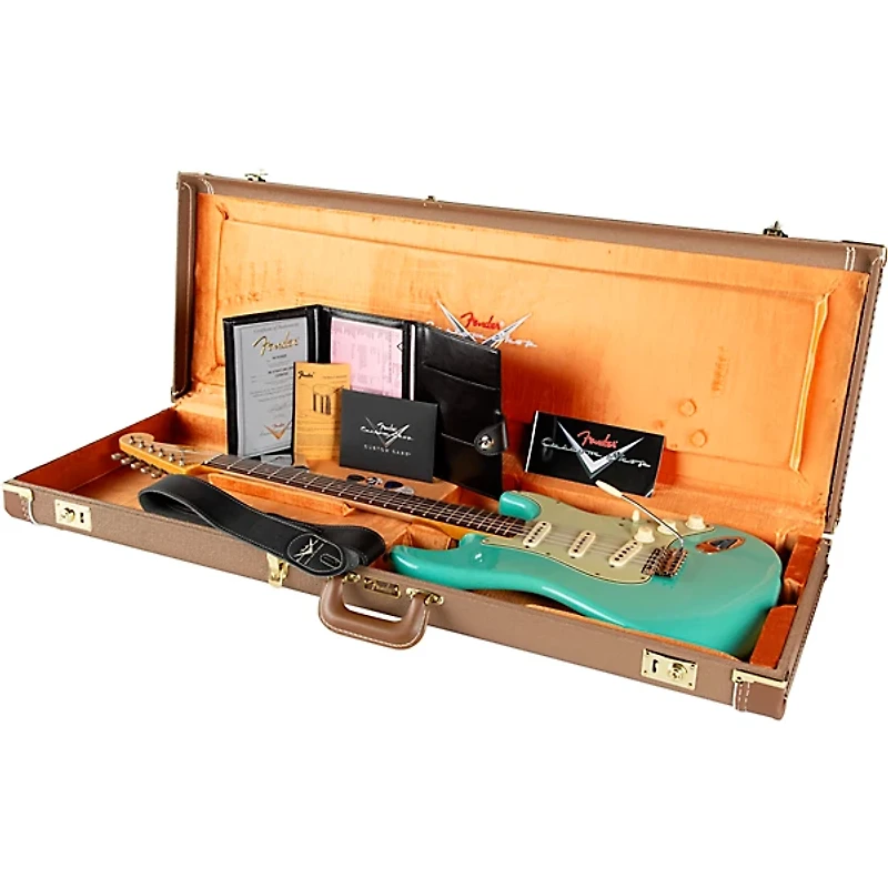 Fender Custom Shop 1959 Stratocaster Journeyman Relic Electric Guitar Super Faded Aged Seafoam Green