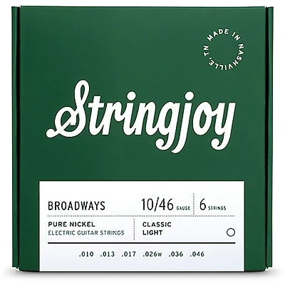 Stringjoy Broadways Pure Nickel Electric Guitar Strings