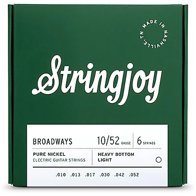 Stringjoy Broadways Pure Nickel Electric Guitar Strings