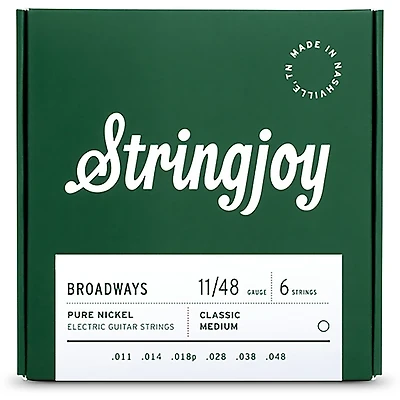 Stringjoy Broadways Pure Nickel Electric Guitar Strings