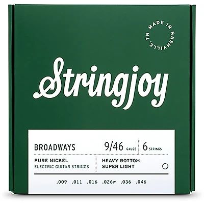 Stringjoy Broadways Pure Nickel Electric Guitar Strings
