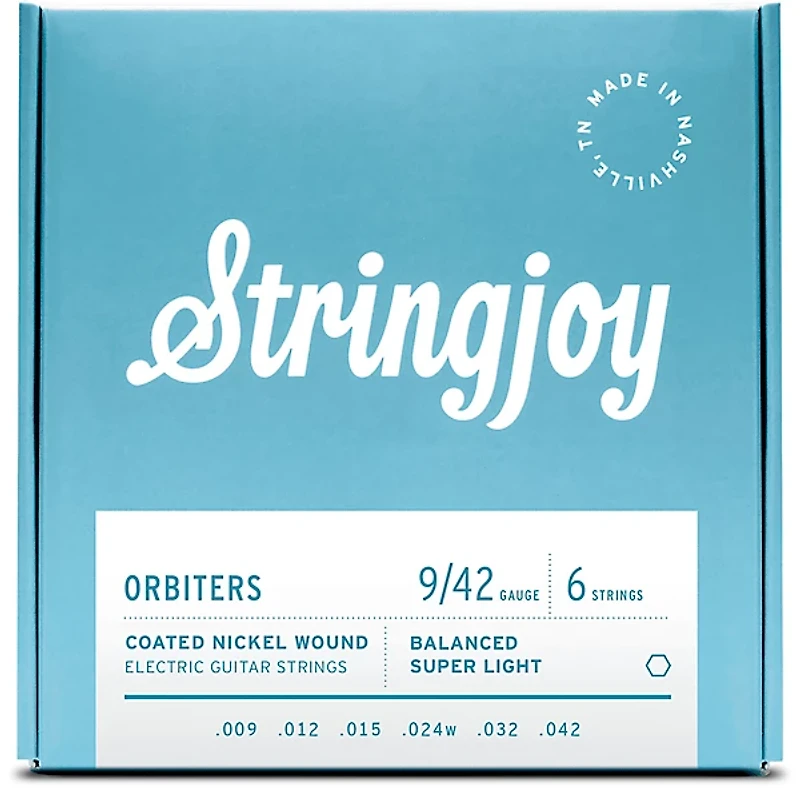 Stringjoy Orbiters Coated Nickel Wound Electric Guitar Strings