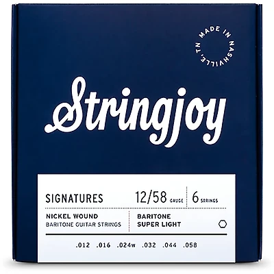 Stringjoy Signatures Baritone Nickel Wound Electric Guitar Strings