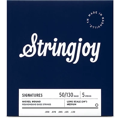 Stringjoy Signatures 5 String Long Scale Nickel Wound Bass Guitar Strings