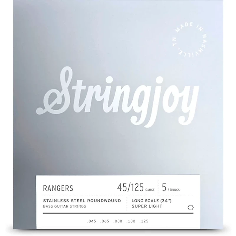 Stringjoy Rangers String Long Scale Stainless Steel Bass Guitar Strings