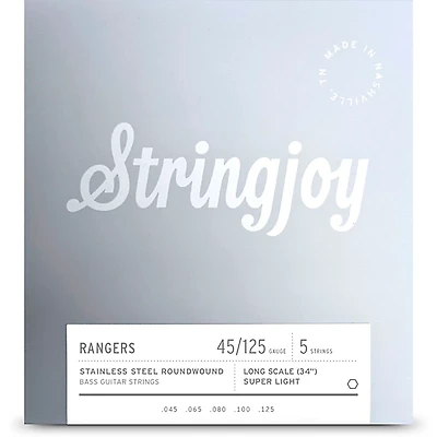 Stringjoy Rangers String Long Scale Stainless Steel Bass Guitar Strings