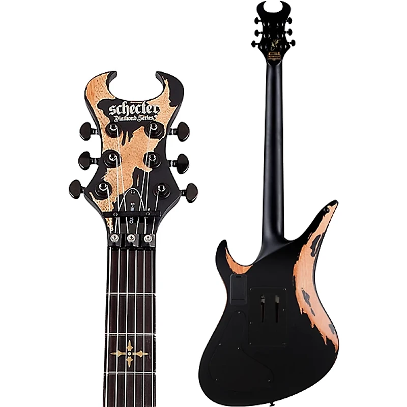 Schecter Guitar Research Synyster Gates Custom-S Relic Electric Guitar Distressed Satin Black