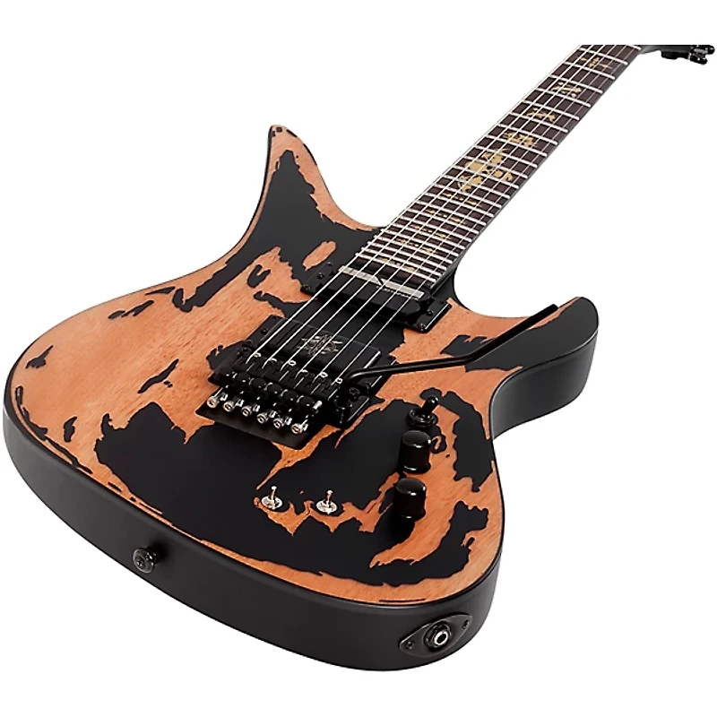 Schecter Guitar Research Synyster Gates Custom-S Relic Electric Guitar Distressed Satin Black