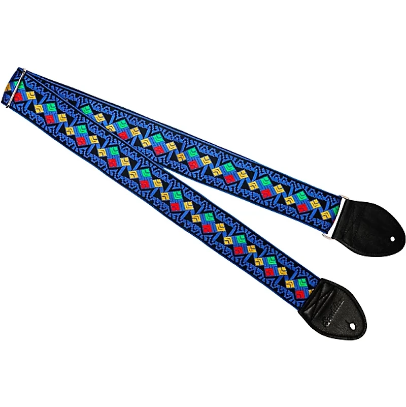 Souldier Diamond Zigzag Guitar Strap Blue 2 in.
