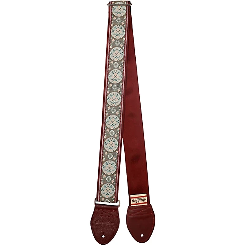 Souldier Medallion Guitar Strap Burgundy 2 in.