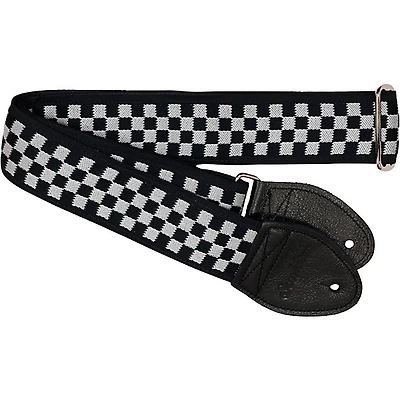 Souldier Raceway Checker Guitar Strap Black 2 in.